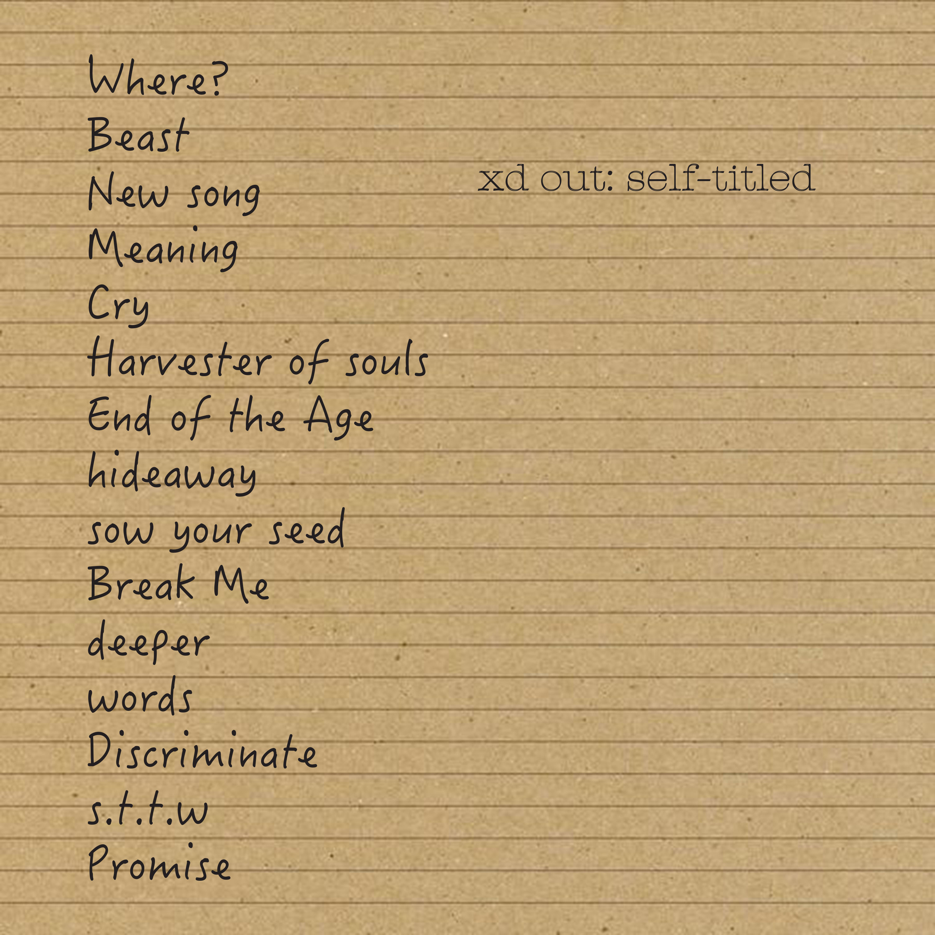 Self-Titled by XD OUT